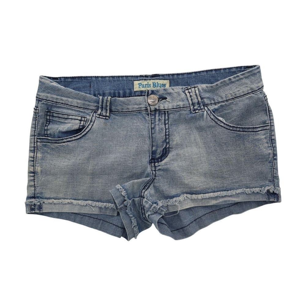 Vintage Y2K Paris Blues Low Rise Raw Hem Denim Cutoff Mini Shorts Size 13